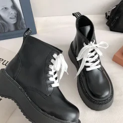 Classics|Boots / Platform Boots*Boogzel Clothing Lace Up Ankle Boots Black