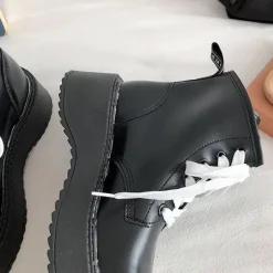 Classics|Boots / Platform Boots*Boogzel Clothing Lace Up Ankle Boots Black