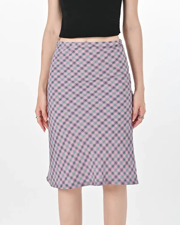 Skirts*Boogzel Clothing Lavender Plaid Midi Skirt Purple