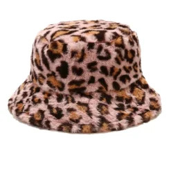 Hats*Boogzel Clothing Leopard Fluffy Bucket Hat