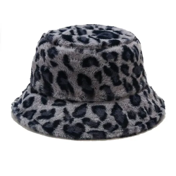 Hats*Boogzel Clothing Leopard Fluffy Bucket Hat