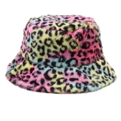 Hats*Boogzel Clothing Leopard Fluffy Bucket Hat