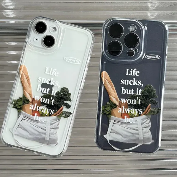 Iphone Cases*Boogzel Clothing Life Sucks iPhone Case Clear