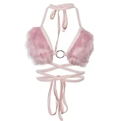 Underwear|Y2K Tops*Boogzel Clothing Light Fuzzy Bra Top Pink