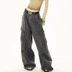 Jeans*Boogzel Clothing Like A Boy Skater Cargo Jeans Black