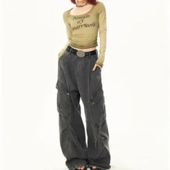 Jeans*Boogzel Clothing Like A Boy Skater Cargo Jeans Black