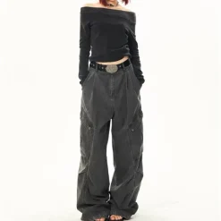 Jeans*Boogzel Clothing Like A Boy Skater Cargo Jeans Black