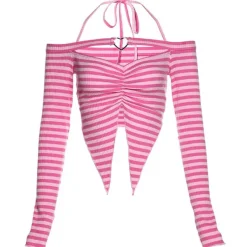 Long Sleeve Tops*Boogzel Clothing Like It's 2007 Striped Top Pink