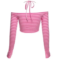 Long Sleeve Tops*Boogzel Clothing Like It's 2007 Striped Top Pink