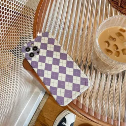 Iphone Cases*Boogzel Clothing Lilac Argyle iPhone Case Purple