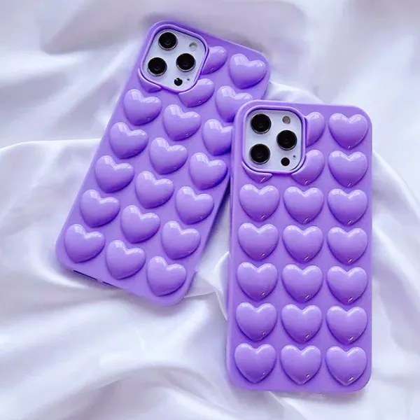 Iphone Cases*Boogzel Clothing Lilac Bubble Heart iPhone Case