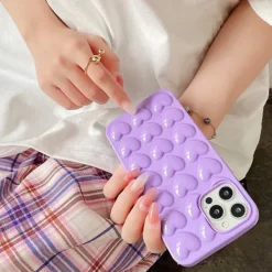 Iphone Cases*Boogzel Clothing Lilac Bubble Heart iPhone Case