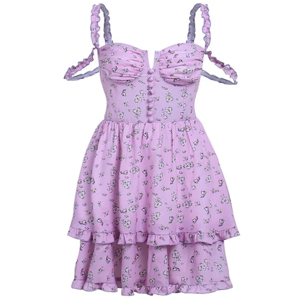 Dresses & Rompers*Boogzel Clothing Lilac Daisy Mini Dress Purple