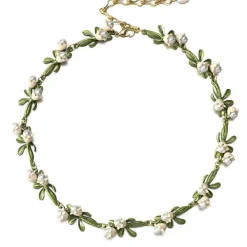 Necklaces & Chokers*Boogzel Clothing Lily Of The Valley Choker Green/white