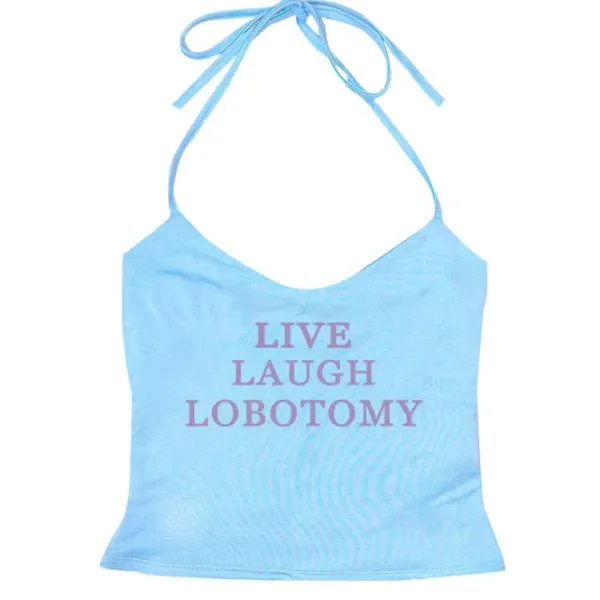 Y2K Tops|Crop Tops*Boogzel Clothing Live Laugh Halter Top