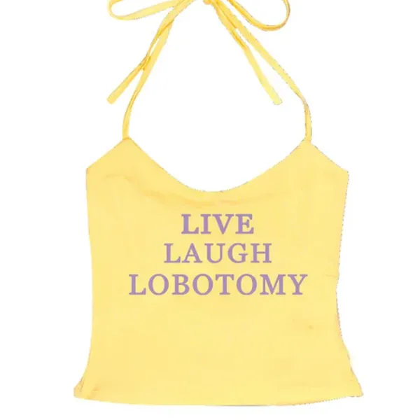 Y2K Tops|Crop Tops*Boogzel Clothing Live Laugh Halter Top