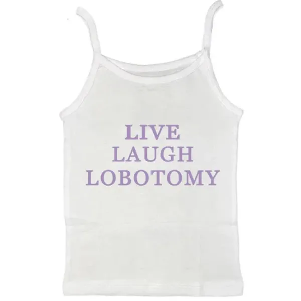 Y2K Tops|Aesthetic T-Shirts & Graphic Tees*Boogzel Clothing Live Laugh Skinny Tank