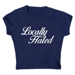 Y2K Tops|Aesthetic T-Shirts & Graphic Tees*Boogzel Clothing Locally Hated Cropped Tee