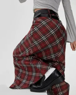 Skirts*Boogzel Clothing London Bridge Plaid Maxi Skirt Red