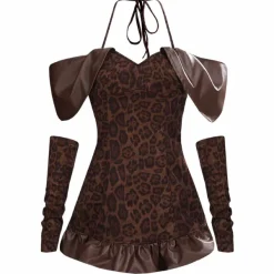 Dresses & Rompers*Boogzel Clothing Looks That Kill Leopard Dress Brown