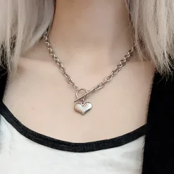 Necklaces & Chokers*Boogzel Clothing Love Bites Heart Necklace Silver