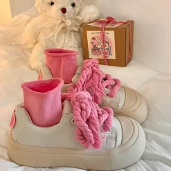 Mad|Aesthetic Sneakers*Boogzel Clothing Love Bloom Chunky Sneakers Pink