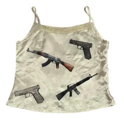 Y2K Tops|Crop Tops*Boogzel Clothing Love Roulette Gun Tank Top in White