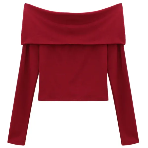 Y2K Tops|Long Sleeve Tops*Boogzel Clothing Love So Dangerous Bardot Top Red