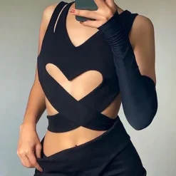 Long Sleeve Tops*Boogzel Clothing Love So Dangerous Top Black