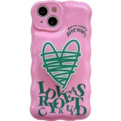 Iphone Cases*Boogzel Clothing Love Story Heart iPhone Case Pink