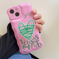 Iphone Cases*Boogzel Clothing Love Story Heart iPhone Case Pink