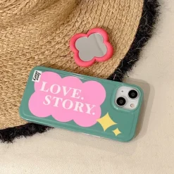 Iphone Cases*Boogzel Clothing Love Story iPhone Case Green/pink