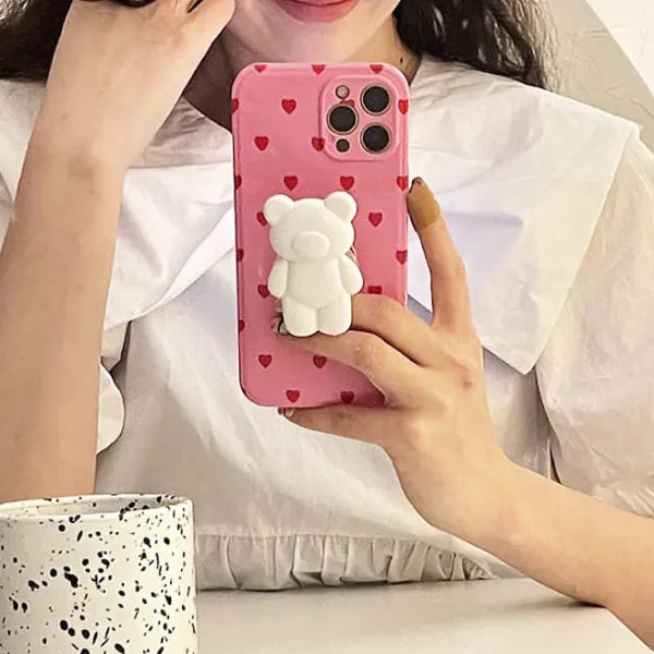 Iphone Cases*Boogzel Clothing Lovely Bear iPhone Case Pink