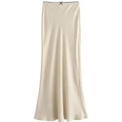 Skirts*Boogzel Clothing Low Waist Satin Maxi Skirt