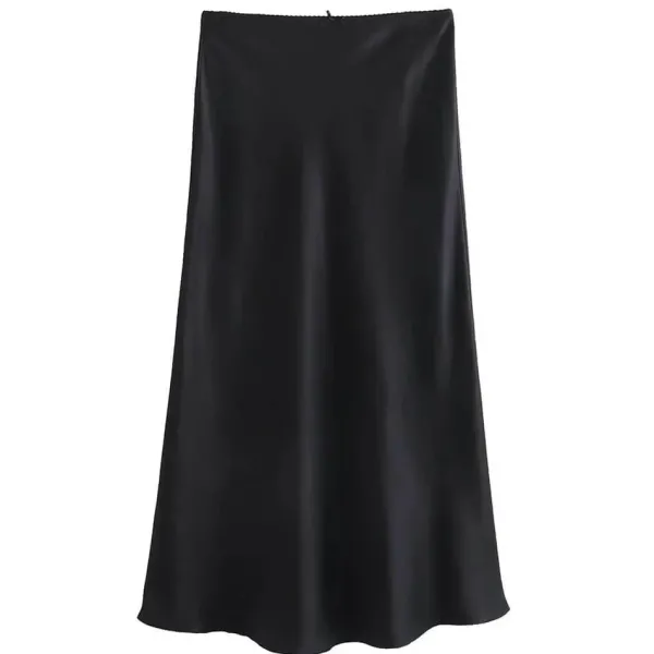 Skirts*Boogzel Clothing Low Waist Satin Maxi Skirt