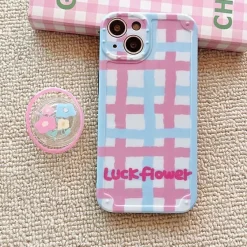 Iphone Cases*Boogzel Clothing Luck Flower iPhone Case Pink/blue