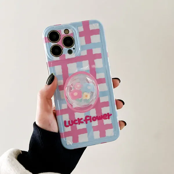 Iphone Cases*Boogzel Clothing Luck Flower iPhone Case Pink/blue
