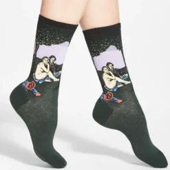 Socks*Boogzel Clothing Lunche on On The Grass Manet Socks Gray