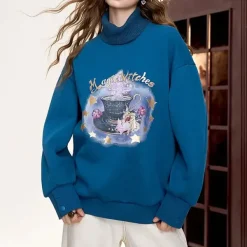 Sweatshirts*Boogzel Clothing Magic Witches Printed Sweatshirt Blue