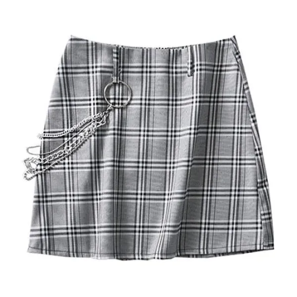 Skirts*Boogzel Clothing Main Interest Chain Skirt Grey