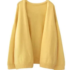Knit Cardigans*Boogzel Clothing Mango Mousse Cardigan Yellow