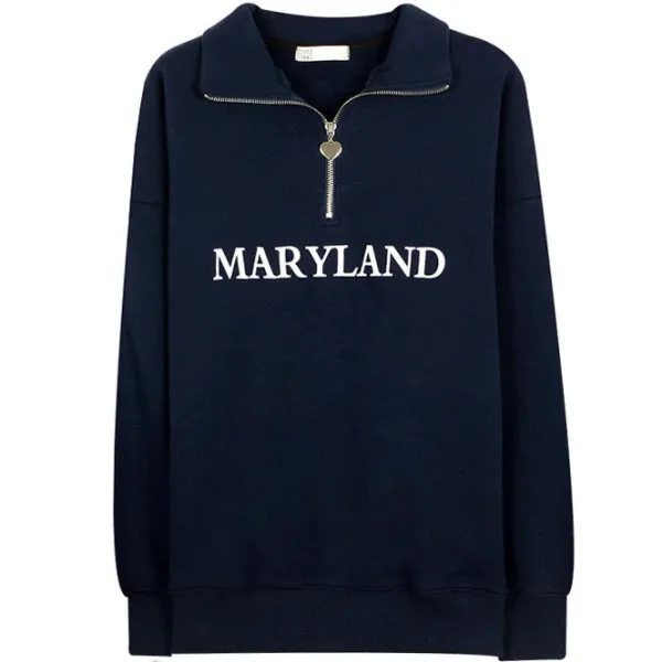 Sweatshirts*Boogzel Clothing Maryland Zip Up Sweatshirt Blue