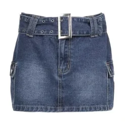Skirts*Boogzel Clothing Mercury Rising Y2K Denim Skirt Blue