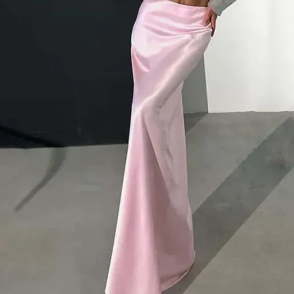 Skirts*Boogzel Clothing Mermaid Core Satin Maxi Skirt