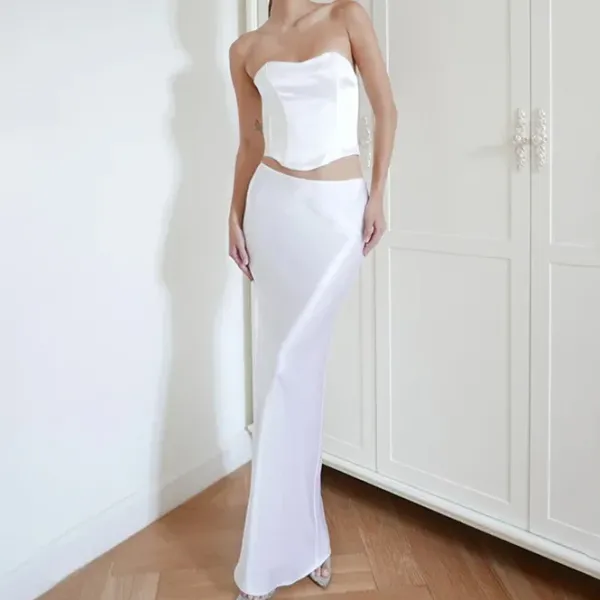 Skirts*Boogzel Clothing Mermaid Core Satin Maxi Skirt