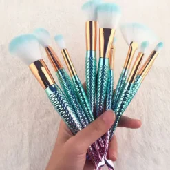 Other*Boogzel Clothing Mermaid Tale Makeup Brush Set Green