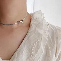 Necklaces & Chokers*Boogzel Clothing Metal Bow Choker Necklace