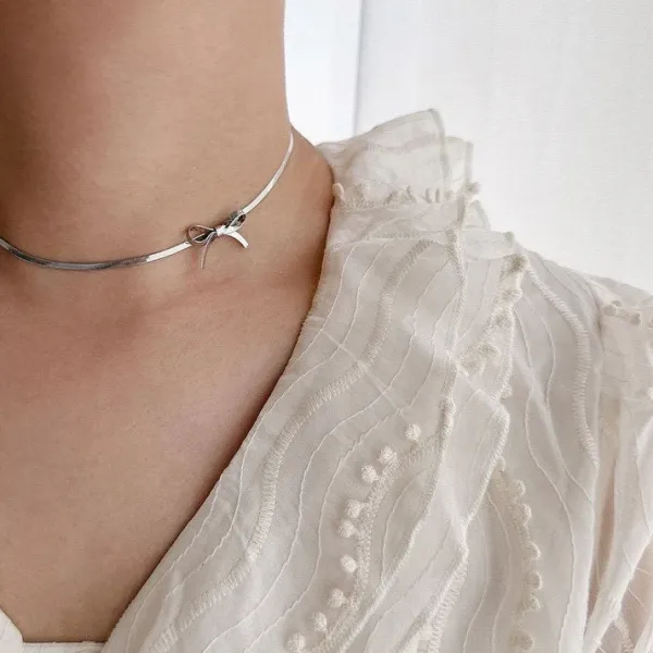 Necklaces & Chokers*Boogzel Clothing Metal Bow Choker Necklace