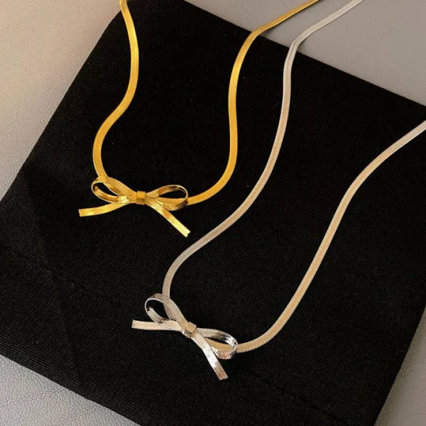 Necklaces & Chokers*Boogzel Clothing Metal Bow Choker Necklace