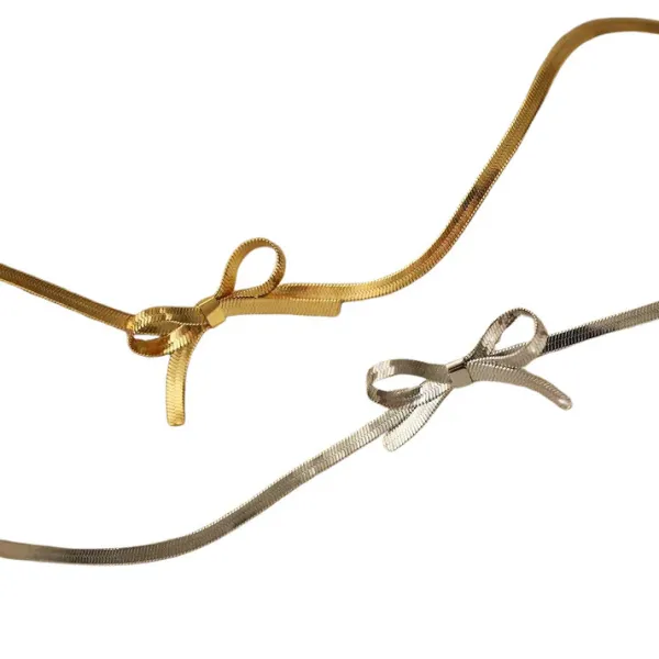 Necklaces & Chokers*Boogzel Clothing Metal Bow Choker Necklace